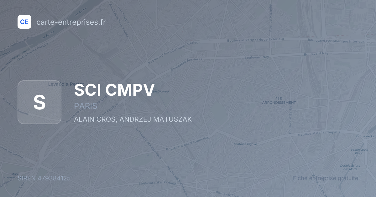 SCI CMPV — 479384125 — fiche entreprise