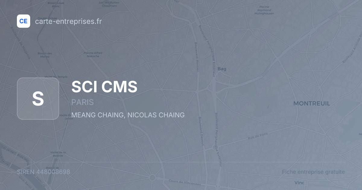 SCI CMS — 448008698 — fiche entreprise