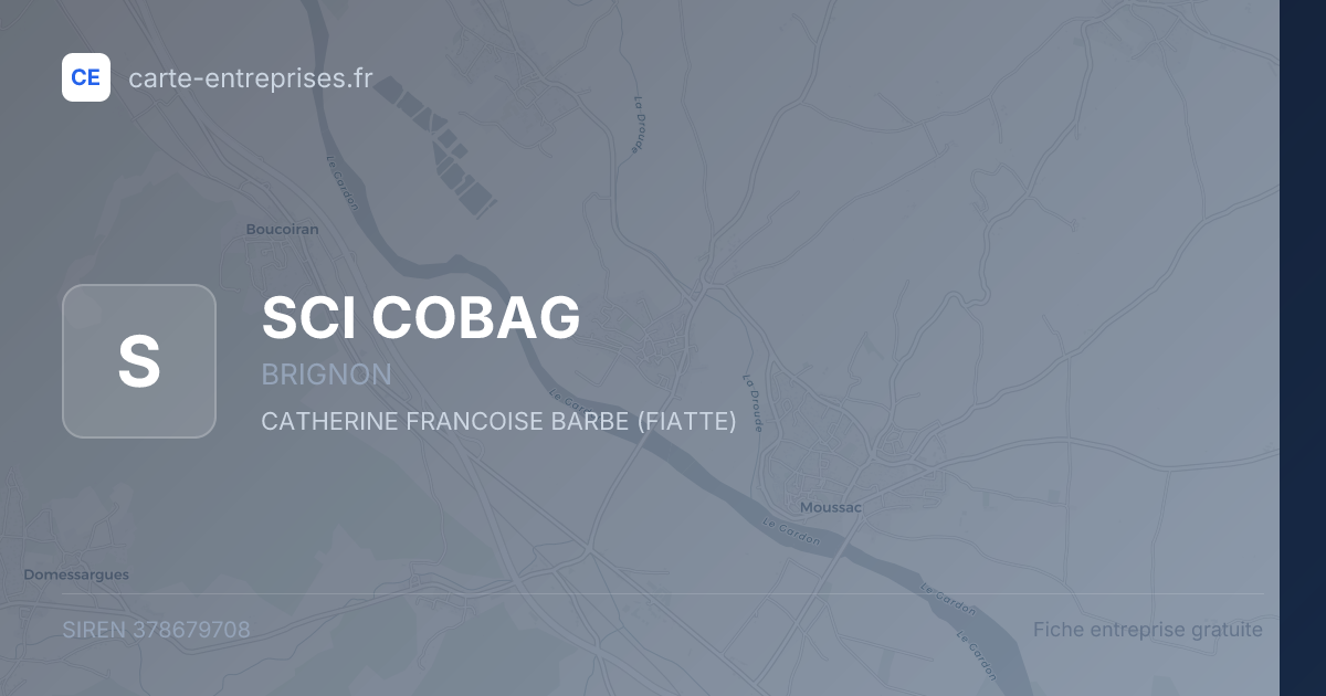 SCI COBAG — 378679708 — fiche entreprise