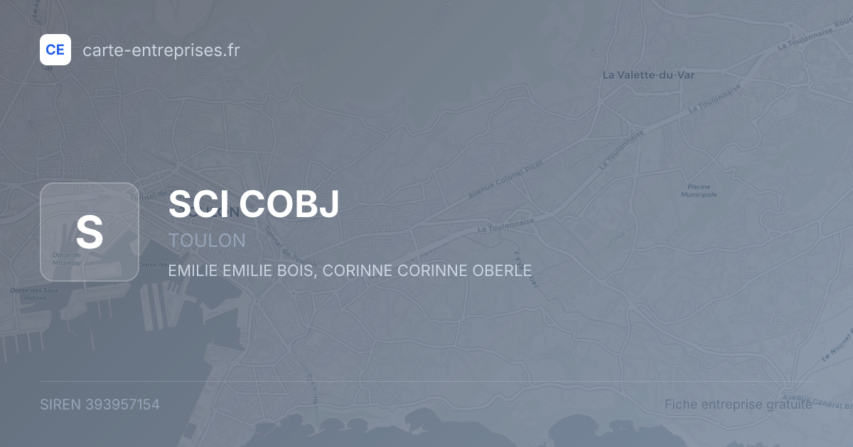 SCI COBJ — 393957154 — fiche entreprise
