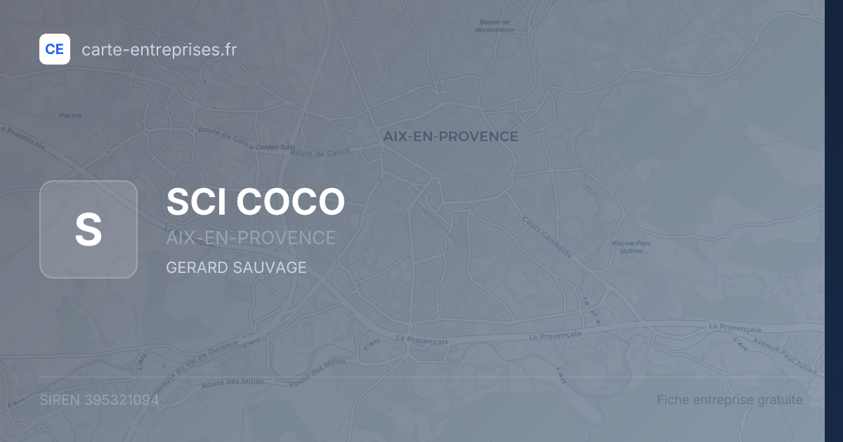 SCI COCO — 395321094 — fiche entreprise