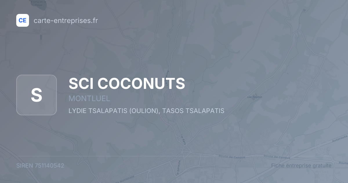 SCI COCONUTS — 751140542 — fiche entreprise