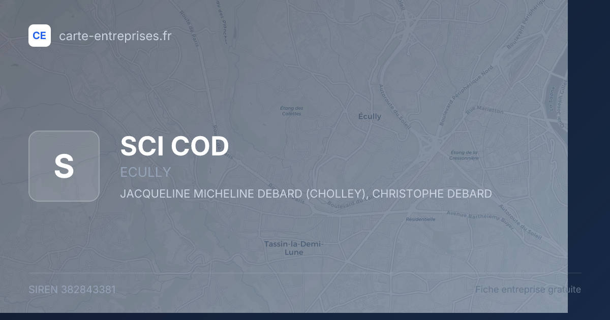 SCI COD — 382843381 — fiche entreprise