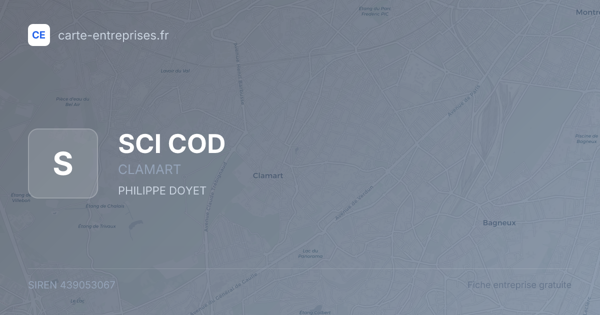 SCI COD — 439053067 — fiche entreprise