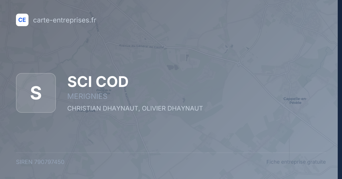 SCI COD — 790797450 — fiche entreprise