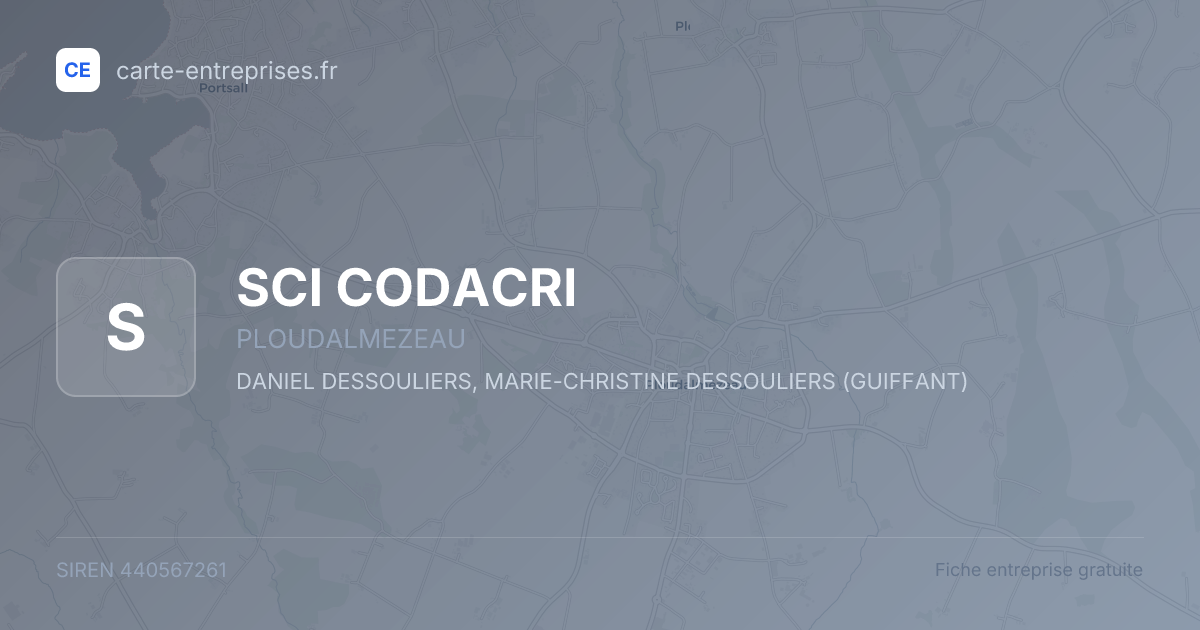 SCI CODACRI — 440567261 — fiche entreprise