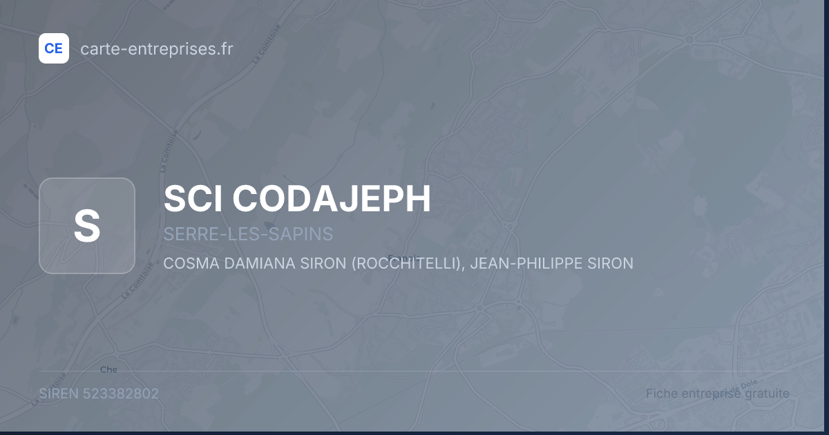 SCI CODAJEPH — 523382802 — fiche entreprise