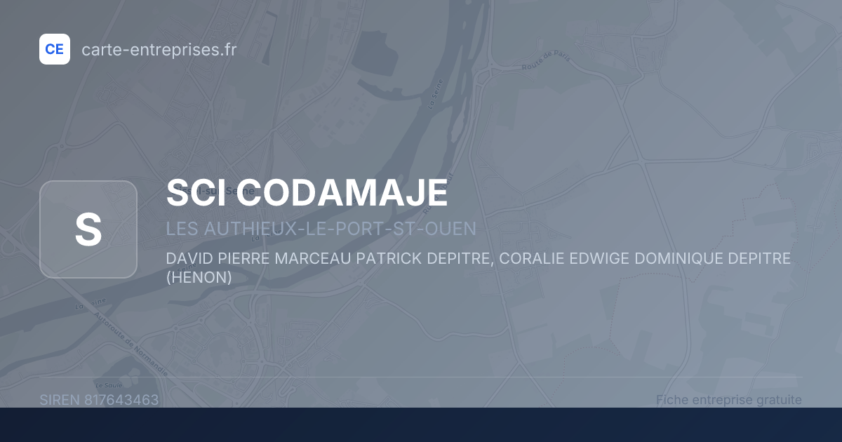 SCI CODAMAJE — 817643463 — fiche entreprise