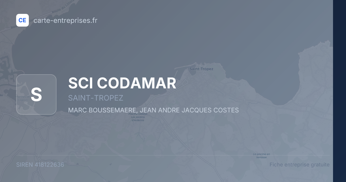 SCI CODAMAR — 418122636 — fiche entreprise