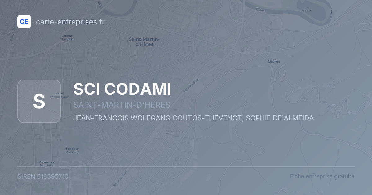 SCI CODAMI — 518395710 — fiche entreprise