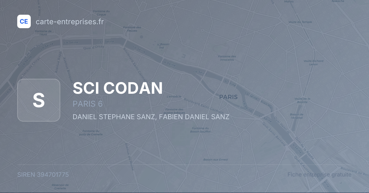SCI CODAN — 394701775 — fiche entreprise