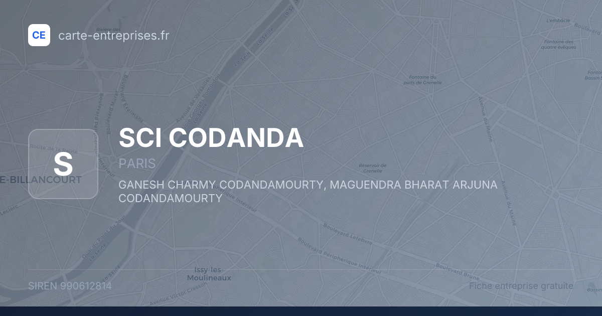 SCI CODANDA — 990612814 — fiche entreprise