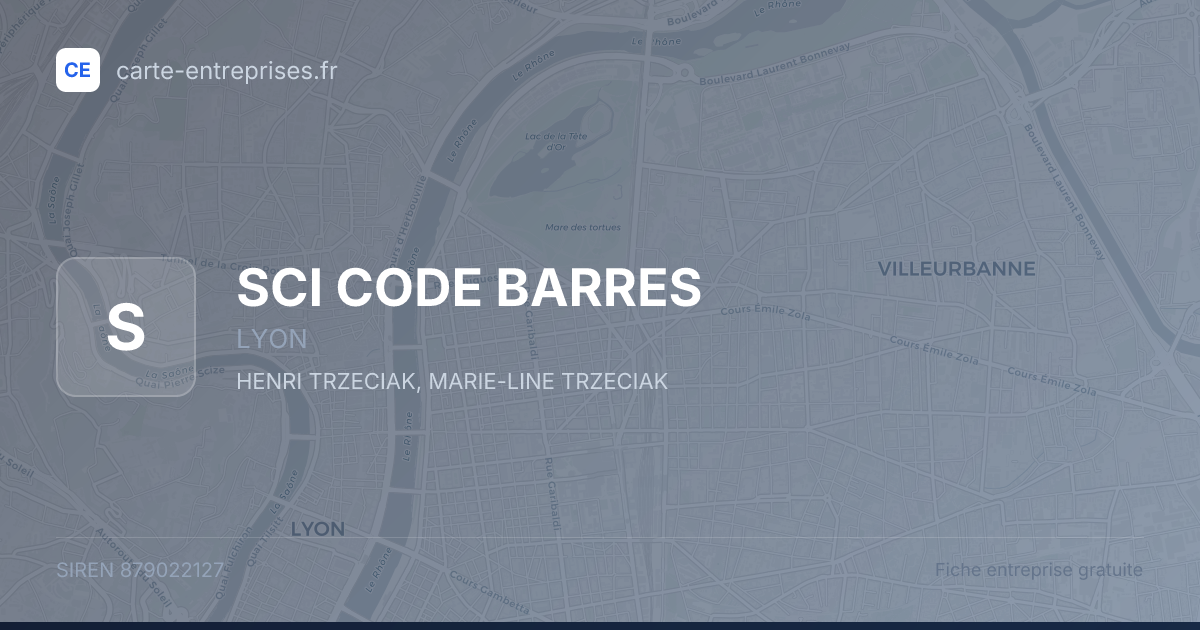SCI CODE BARRES — 879022127 — fiche entreprise