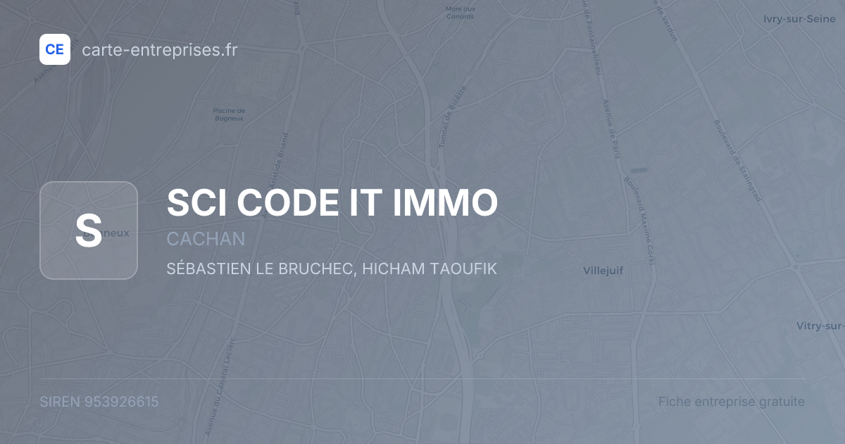 SCI CODE IT IMMO — 953926615 — fiche entreprise