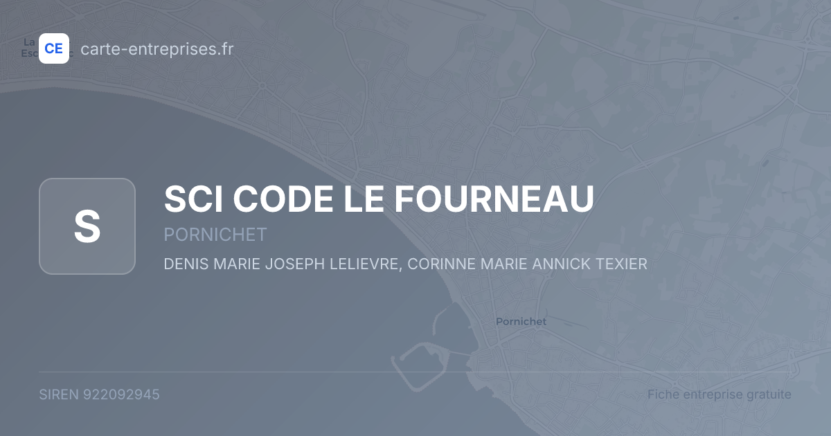 SCI CODE LE FOURNEAU — 922092945 — fiche entreprise