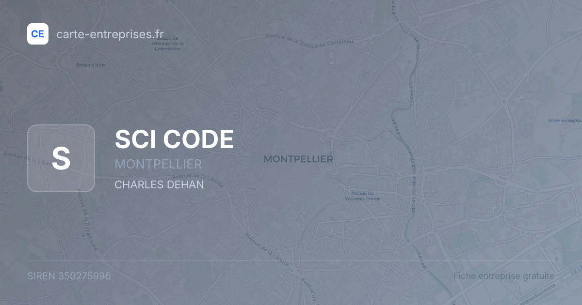 SCI CODE — 350275996 — fiche entreprise