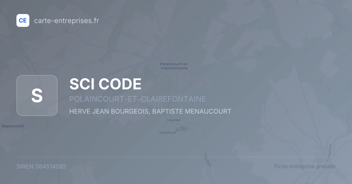 SCI CODE — 384514592 — fiche entreprise