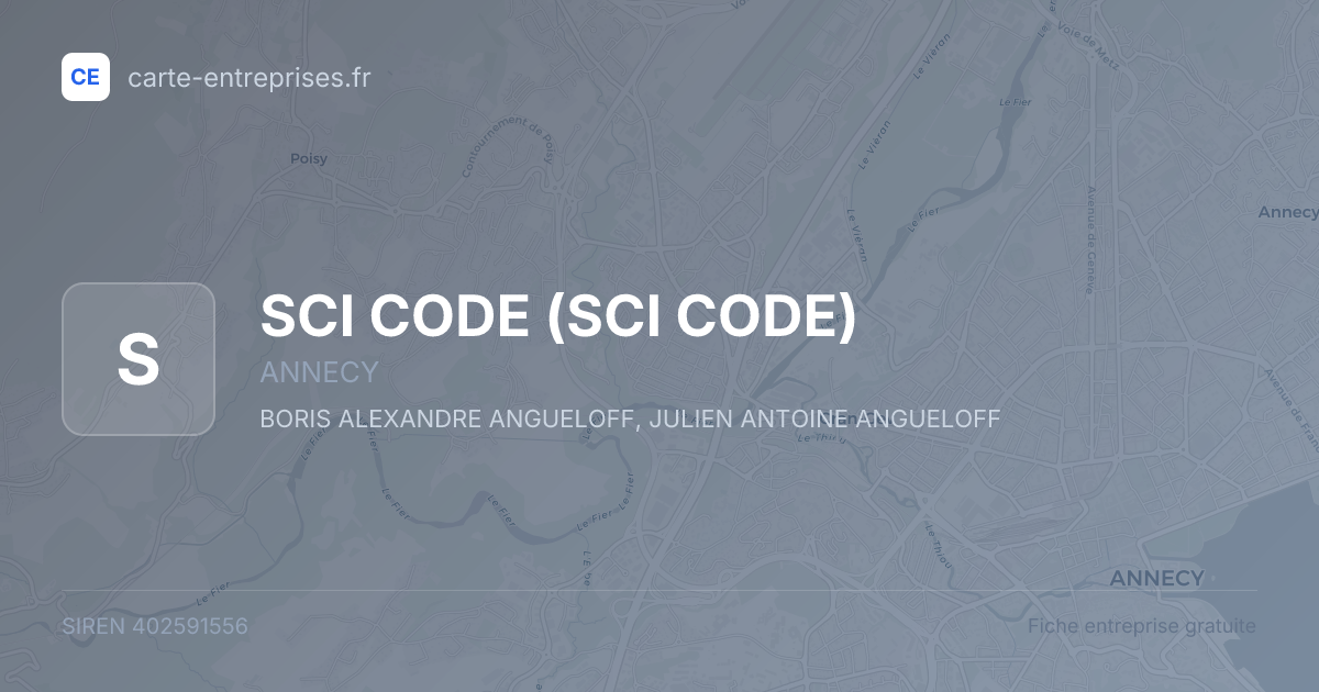 SCI CODE — 402591556 — fiche entreprise