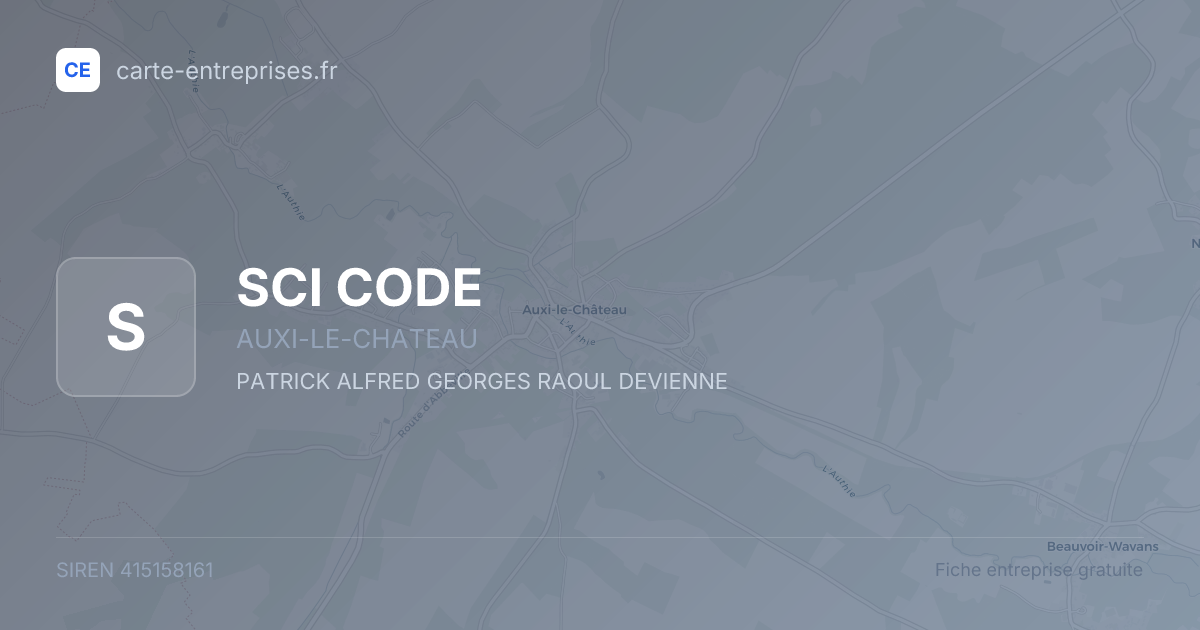 SCI CODE — 415158161 — fiche entreprise