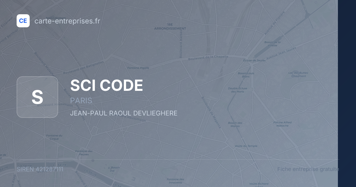 SCI CODE — 421287111 — fiche entreprise