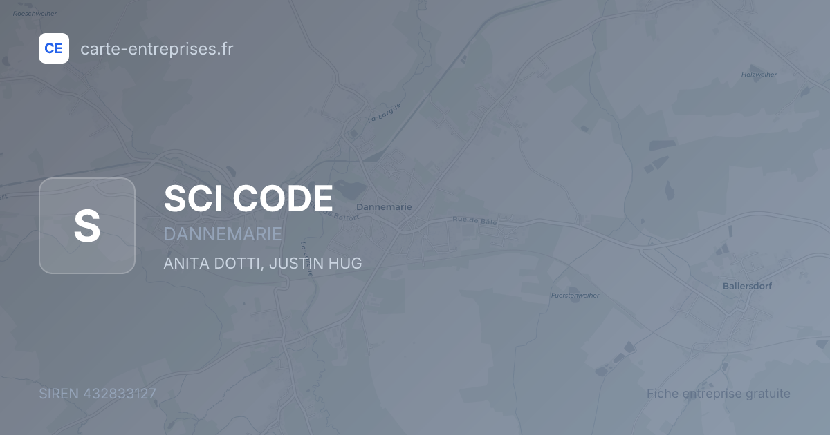 SCI CODE — 432833127 — fiche entreprise