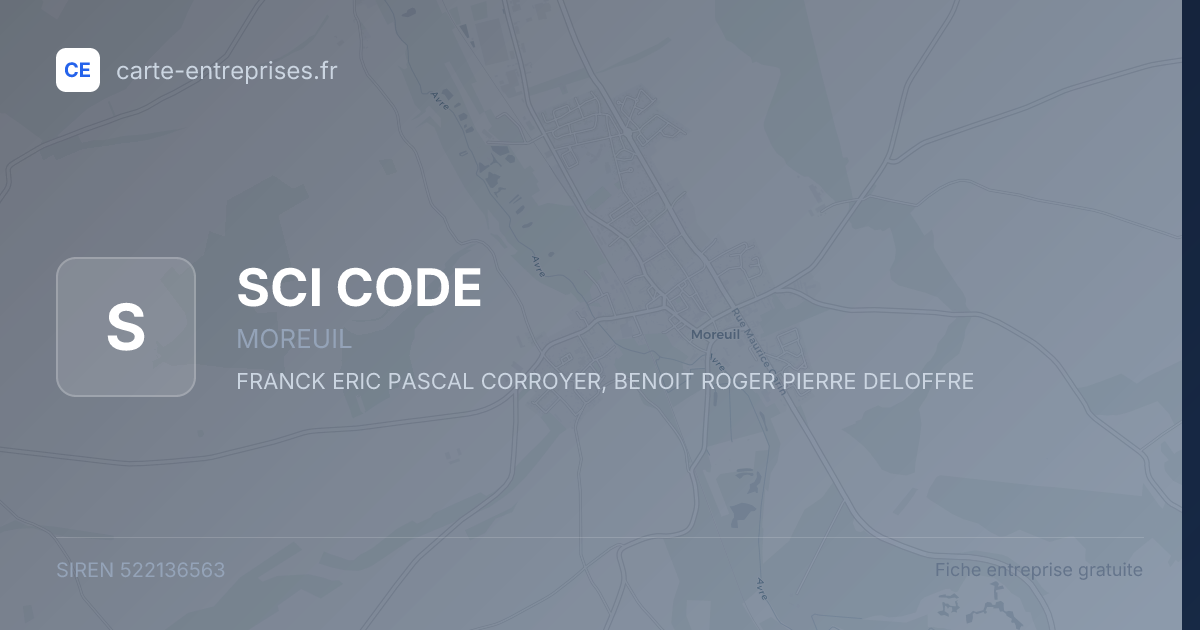 SCI CODE — 522136563 — fiche entreprise
