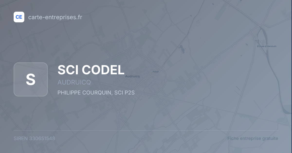 SCI CODEL — 330651548 — fiche entreprise