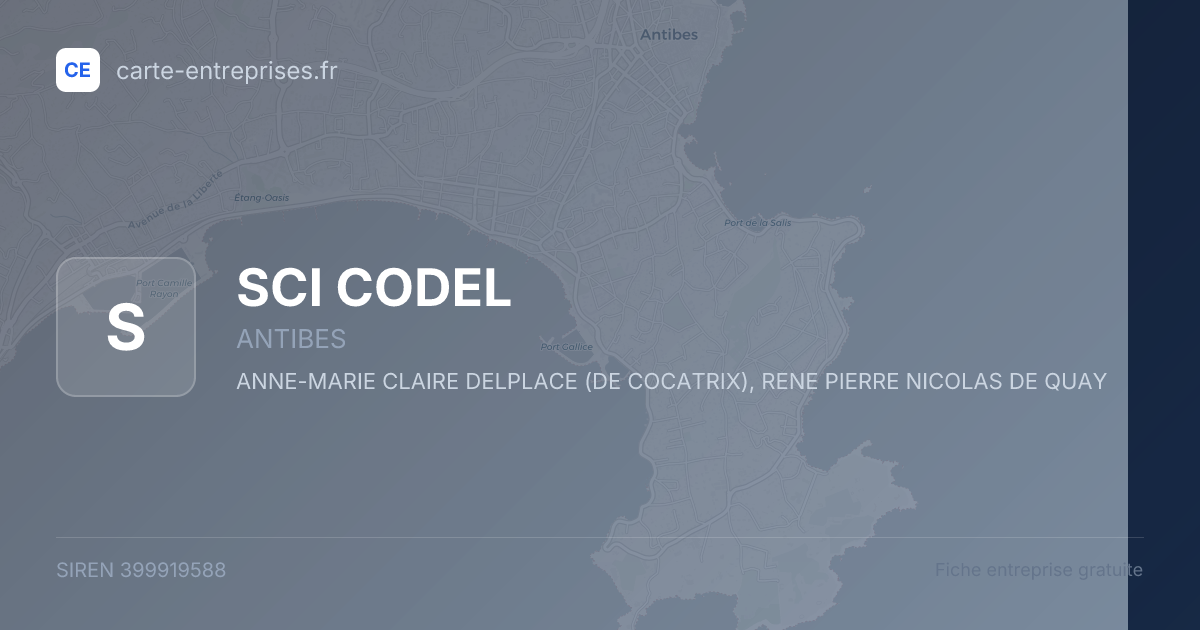 SCI CODEL — 399919588 — fiche entreprise