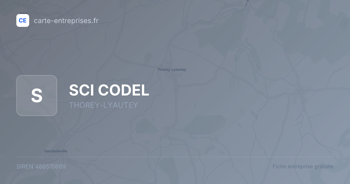 SCI CODEL — 488515669 — fiche entreprise