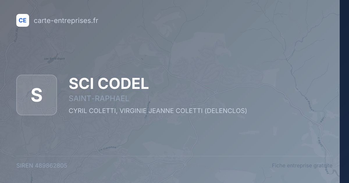 SCI CODEL — 489862805 — fiche entreprise