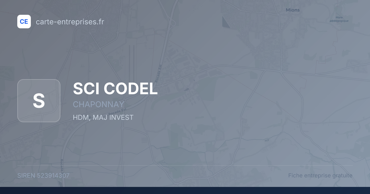 SCI CODEL — 523914307 — fiche entreprise