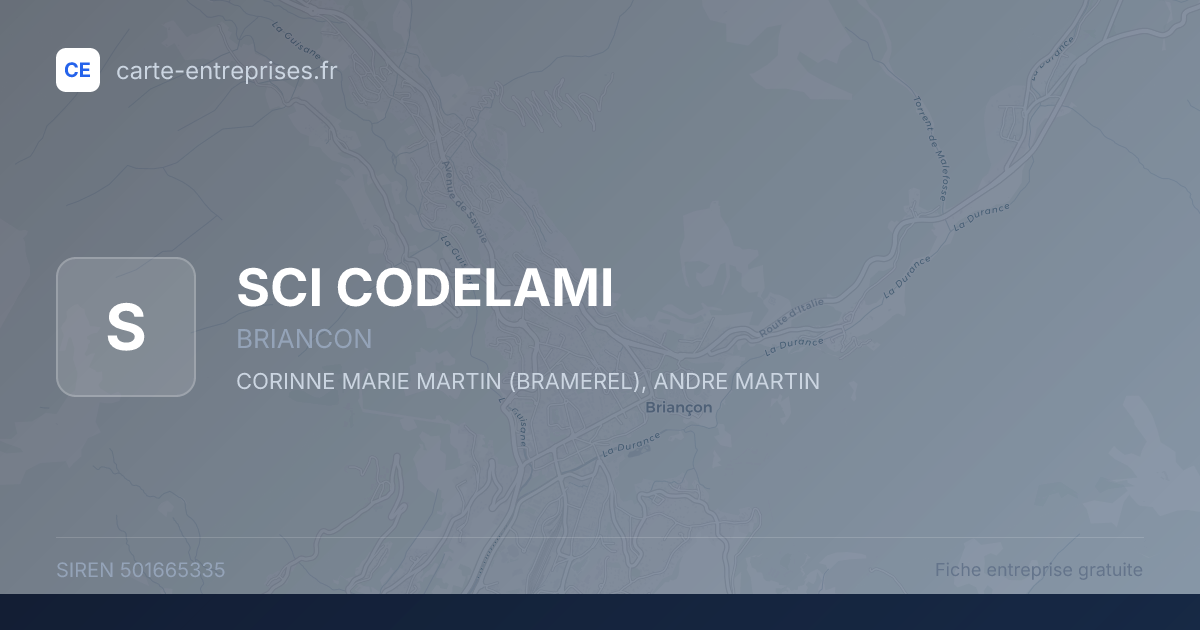 SCI CODELAMI — 501665335 — fiche entreprise