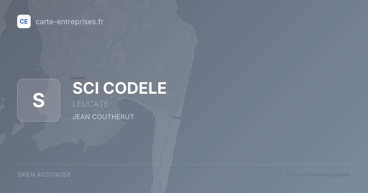 SCI CODELE — 402074058 — fiche entreprise