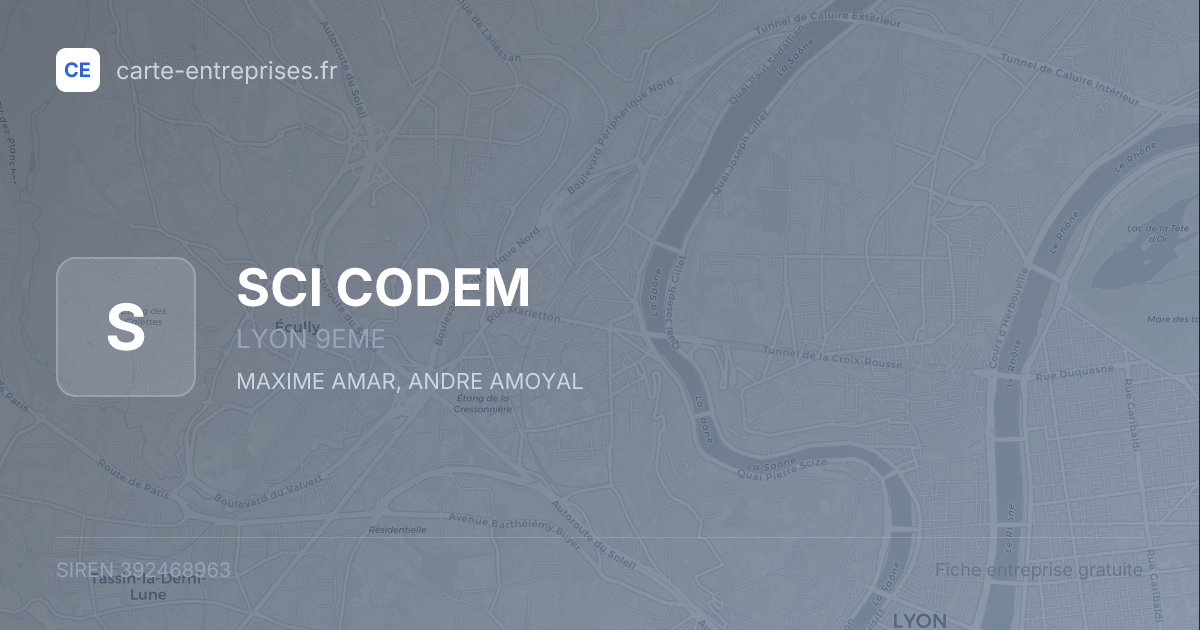 SCI CODEM — 392468963 — fiche entreprise