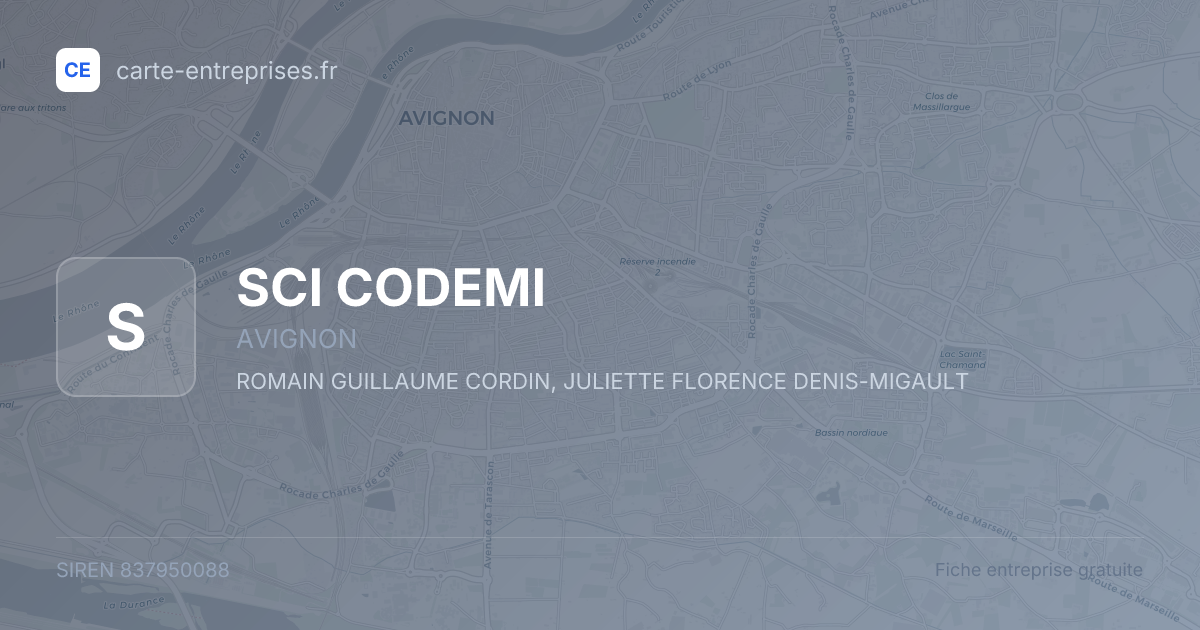 SCI CODEMI — 837950088 — fiche entreprise