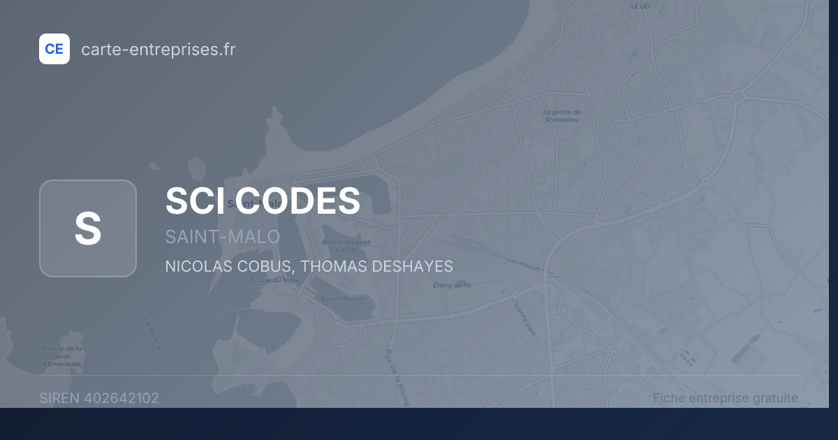 SCI CODES — 402642102 — fiche entreprise