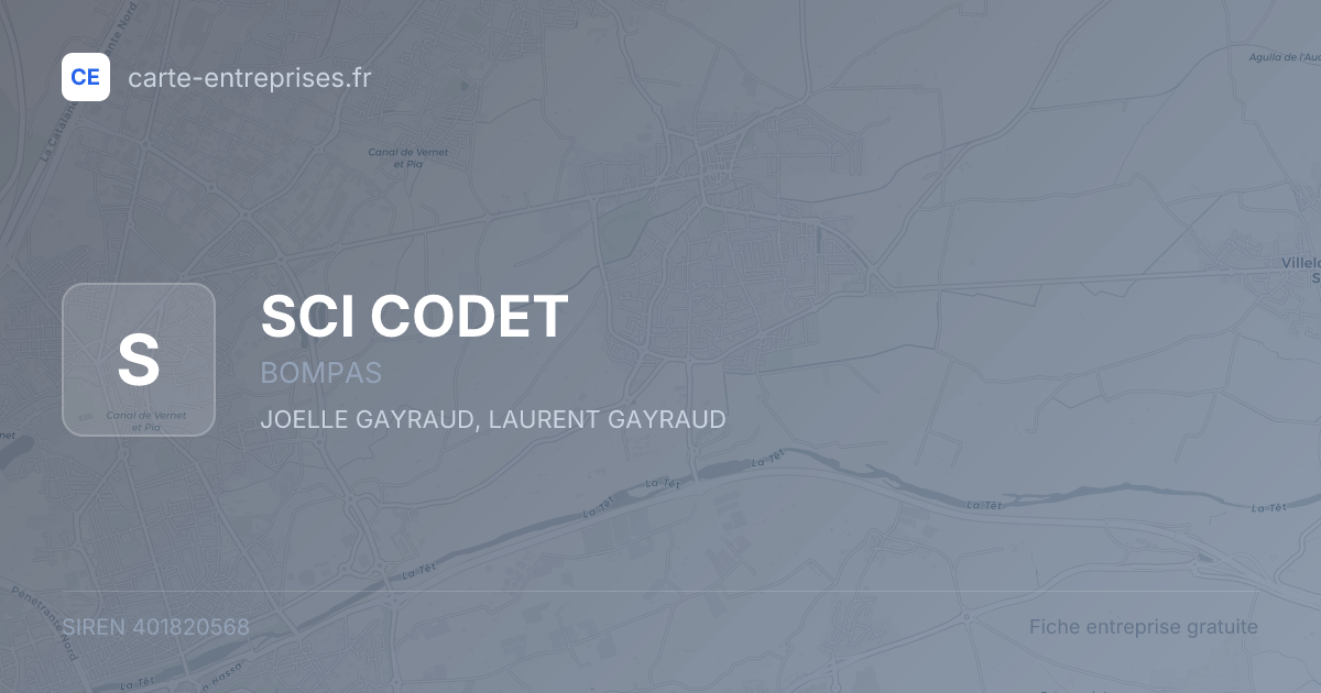 SCI CODET — 401820568 — fiche entreprise