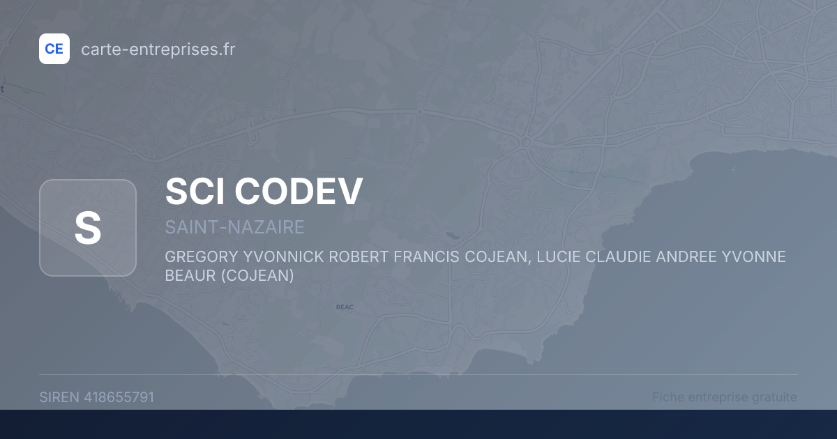 SCI CODEV — 418655791 — fiche entreprise