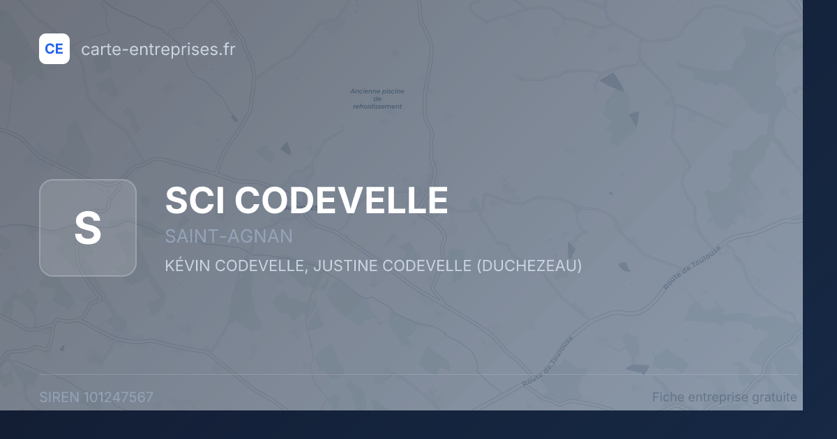 SCI CODEVELLE — 101247567 — fiche entreprise