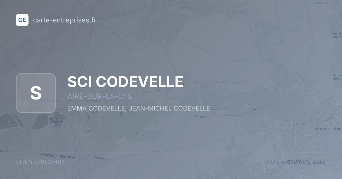 SCI CODEVELLE — 979537404 — fiche entreprise