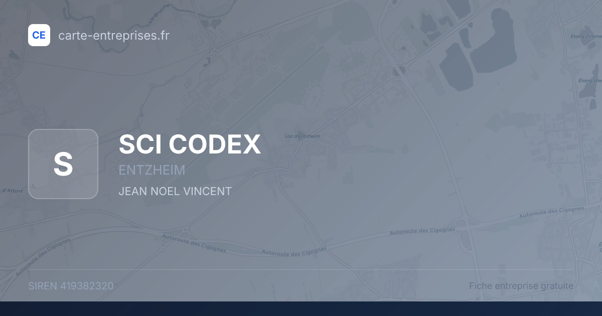 SCI CODEX — 419382320 — fiche entreprise