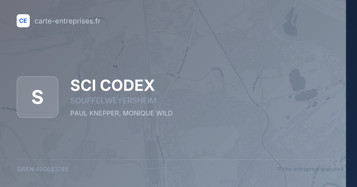 SCI CODEX — 490683745 — fiche entreprise