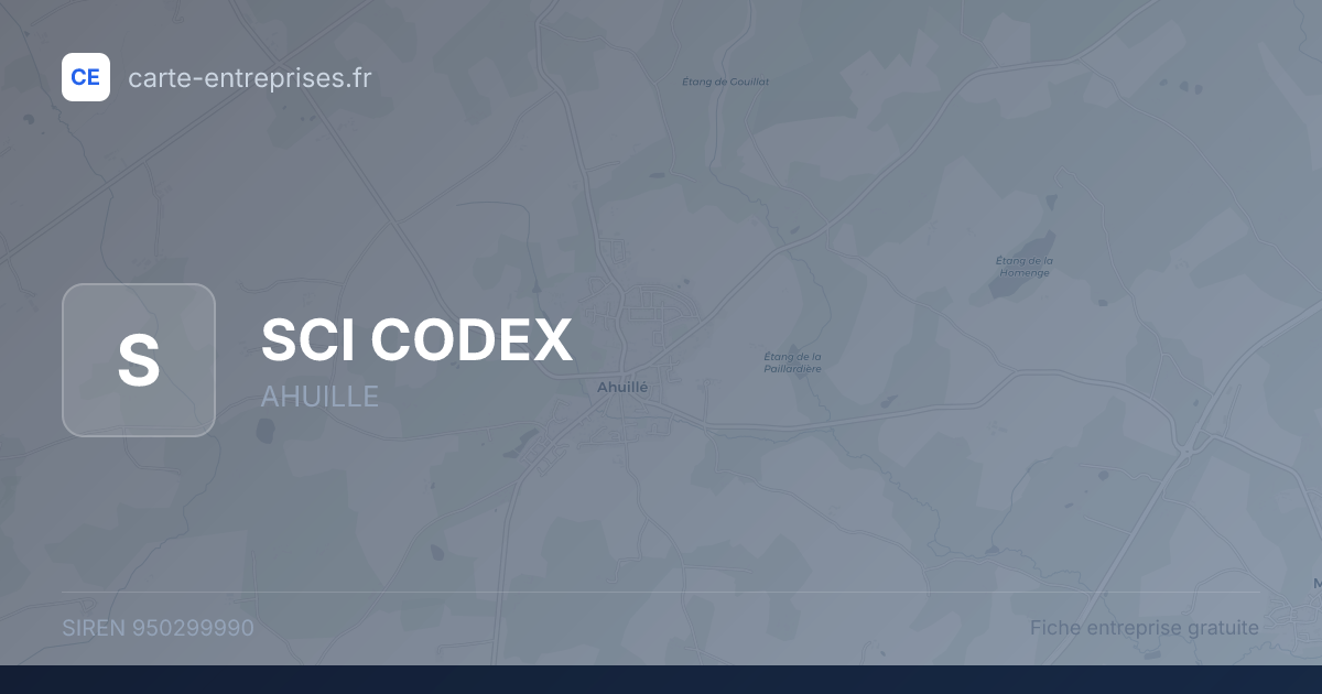 SCI CODEX — 950299990 — fiche entreprise
