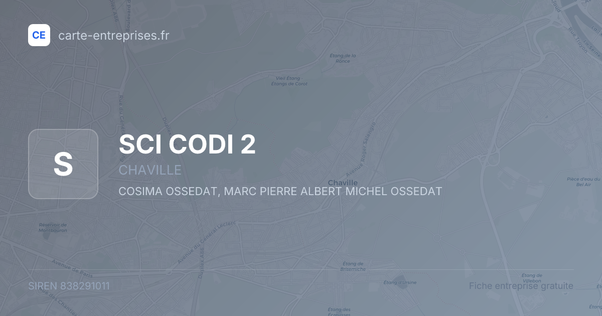 SCI CODI 2 — 838291011 — fiche entreprise