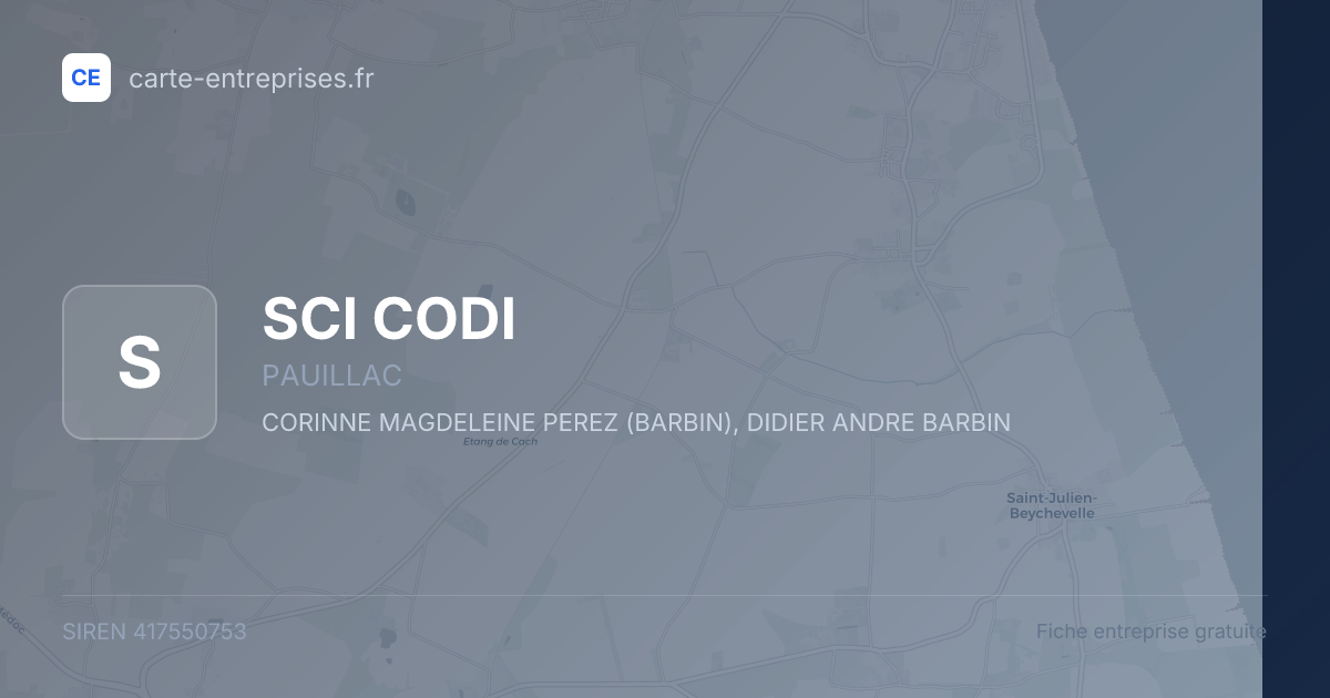 SCI CODI — 417550753 — fiche entreprise