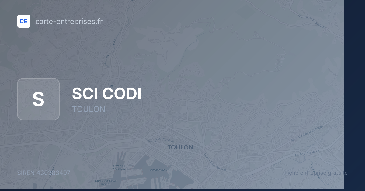 SCI CODI — 430383497 — fiche entreprise