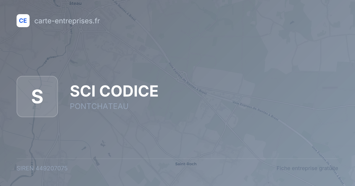 SCI CODICE — 449207075 — fiche entreprise