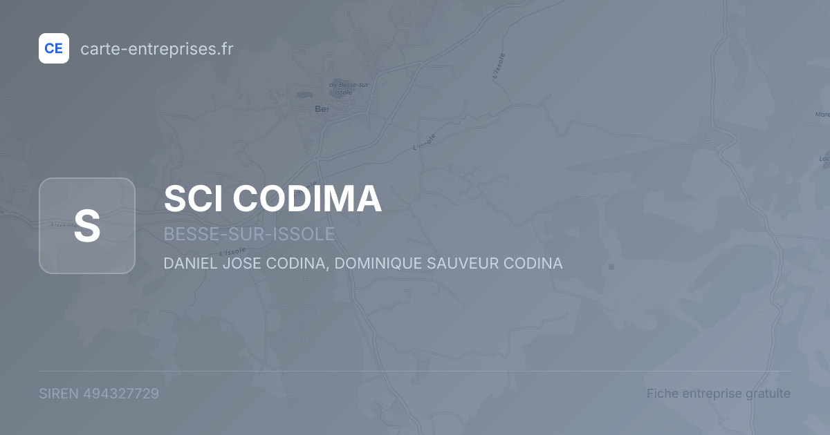 SCI CODIMA — 494327729 — fiche entreprise