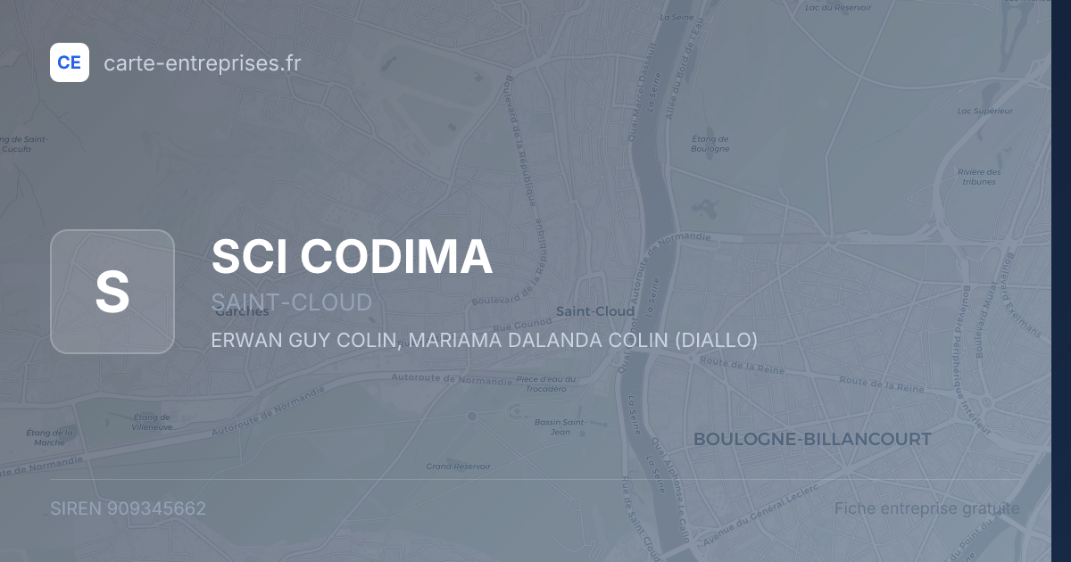 SCI CODIMA — 909345662 — fiche entreprise