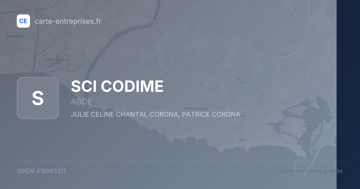 SCI CODIME — 418883211 — fiche entreprise